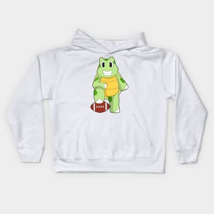 Turtle Football Sports Kids Hoodie